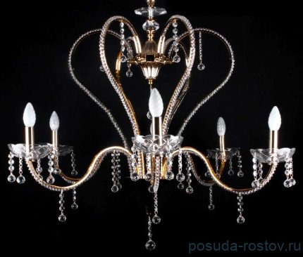 Люстра 6 рожковая золото &quot;Луче Нова&quot; 2124 / 045905