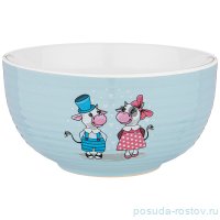 Салатник 650 мл &quot;милая коровка /голубой&quot; / 227188