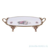 Блюдо 38,5 х 19,5 см прямоугольное н/н с ручками &quot;Миниатюра&quot; / 333600
