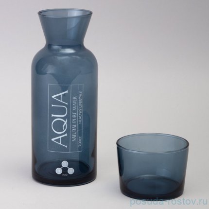 Графин с крышкой/стаканом life style blue 700мл / 362536