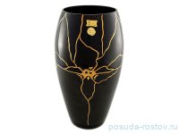 Ваза для цветов 29 см чёрная &quot;Эгерманн /Золотой цветок&quot; / 029962
