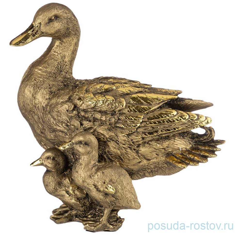 Фигурка 28 х 24 см "Уточка с детьми" /бронза с позолотой / 273631 Фигурка 28 х 24 см "Уточка с детьми" /бронза с позолотой / 273631