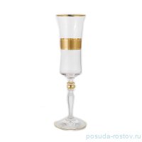 Бокалы для шампанского 190 мл 6 шт &quot;Грация /Матовая полоса /золото&quot; / 125934