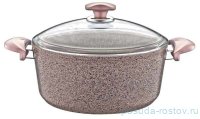 Кастрюля 32 х 14 см антипригарное покрытие 8,7 л коричневая &quot;GRANITE SINGLES&quot; / 295725