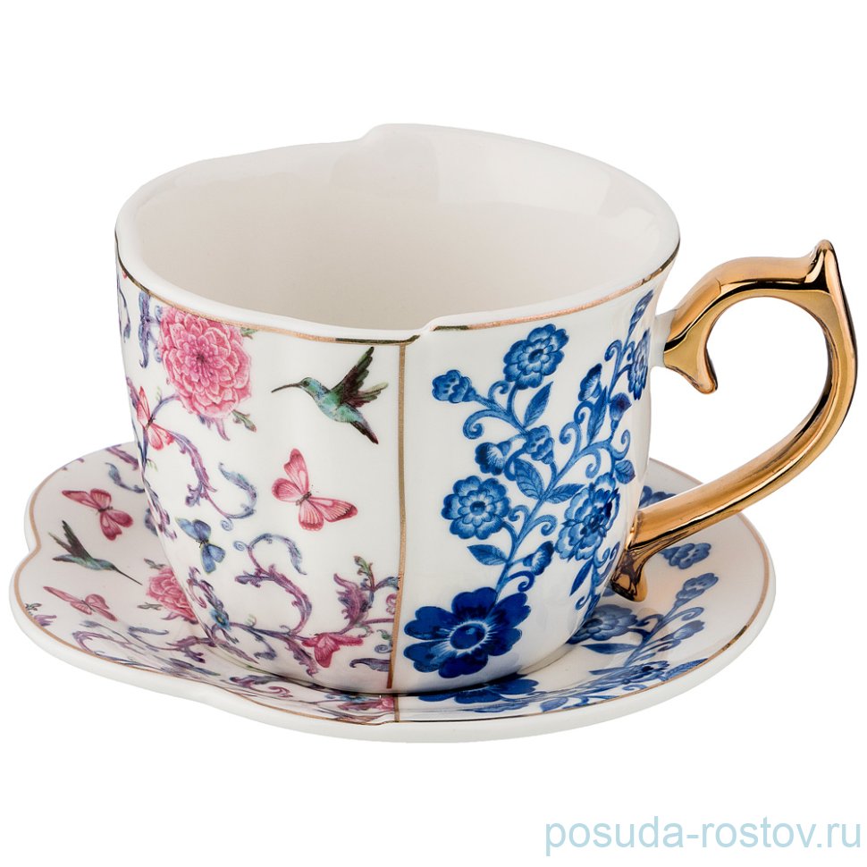 Чайная пара 300 мл 1 шт "дуэт /цветы" / 186919 Чайная пара 300 мл 1 шт "дуэт /цветы" / 186919