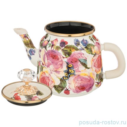 Чайник 1 л эмалированный &quot;agness /винтаж /розы&quot; / 196385