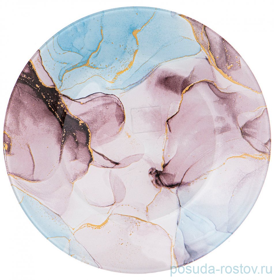 Тарелка 20 см сиреневая "Marble" (6шт.) / 280296