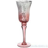 Подсвечник 11 х 30 см розово-серебристый / 268348