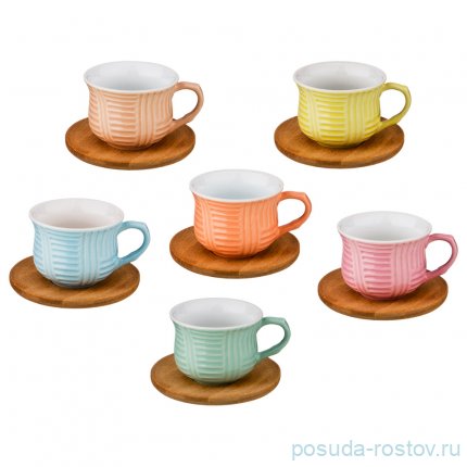 Набор чайных пар 200 мл 6 шт &quot;Эдельвейс&quot; / 187066