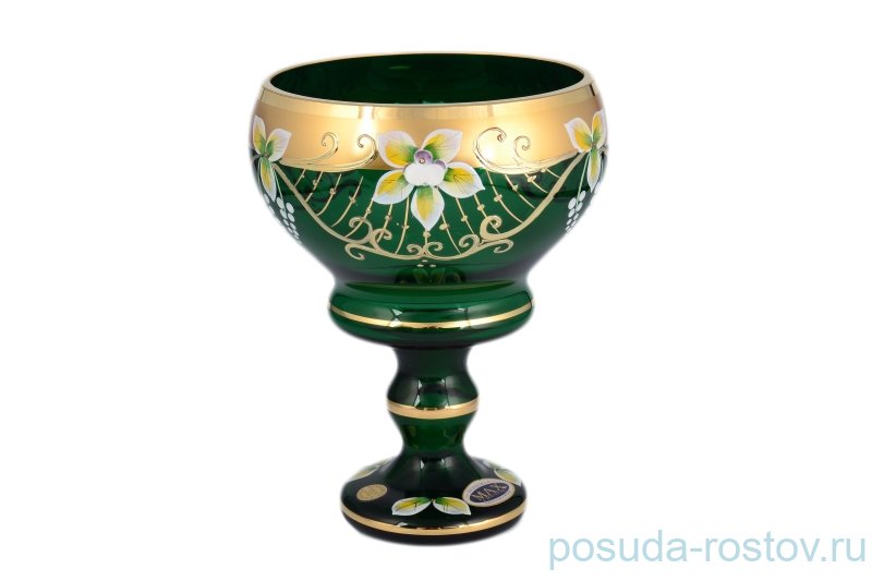 Конфетница 16 см н/н зеленая "Лепка" / 099256