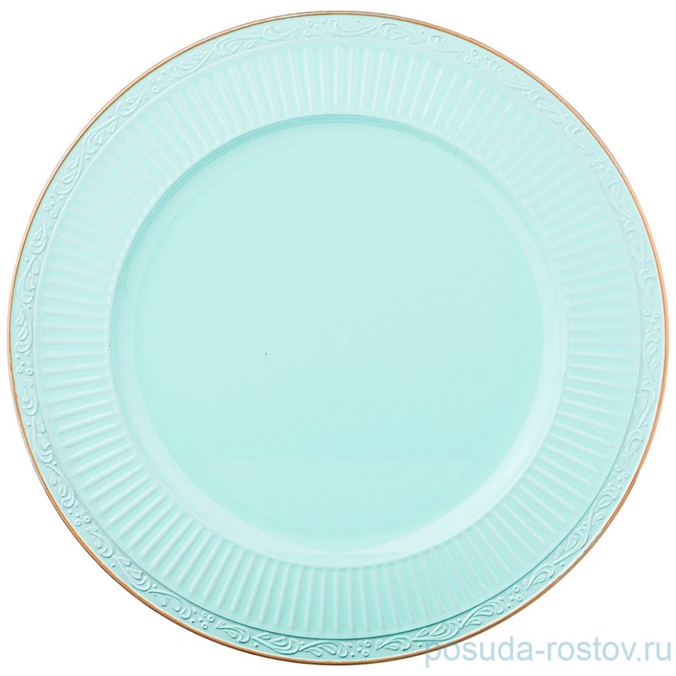 Поднос 33 х 33 см круглый голубой "Старинный прованс" / 214997 Поднос 33 х 33 см круглый голубой "Старинный прованс" / 214997