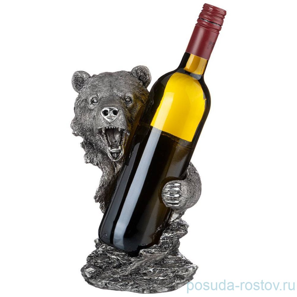 Подставка под бутылку 16 х 14 х 26 см "Медведь" /сталь / 273652 Подставка под бутылку 16 х 14 х 26 см "Медведь" /сталь / 273652