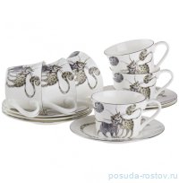 Набор чайных пар 200 мл 6 шт &quot;Котики&quot; / 189123