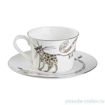Набор чайных пар 200 мл 6 шт &quot;Котики&quot; / 189123