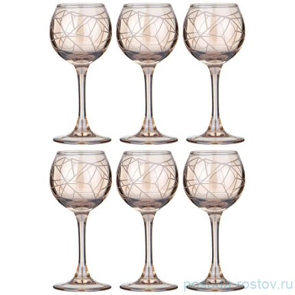 Рюмки 85 мл 6 шт &quot;Графика /Мёд&quot; / 353228