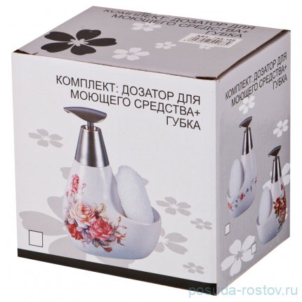 Дозатор для моющего средства 350 мл + губка / 234159
