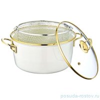 Кастрюля 22 см эмалированная 3 л кремовая &quot;ENAMEL COOKWARES&quot; / 295936