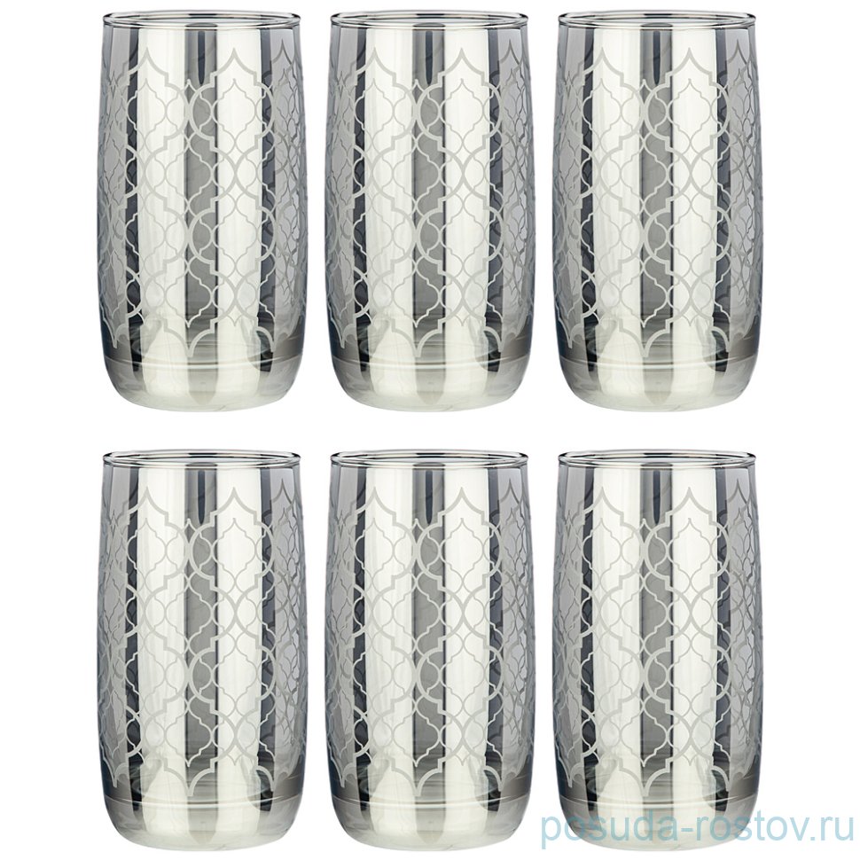 Стаканы для воды 330 мл 6 шт "Бакарра /Графит" / 268412