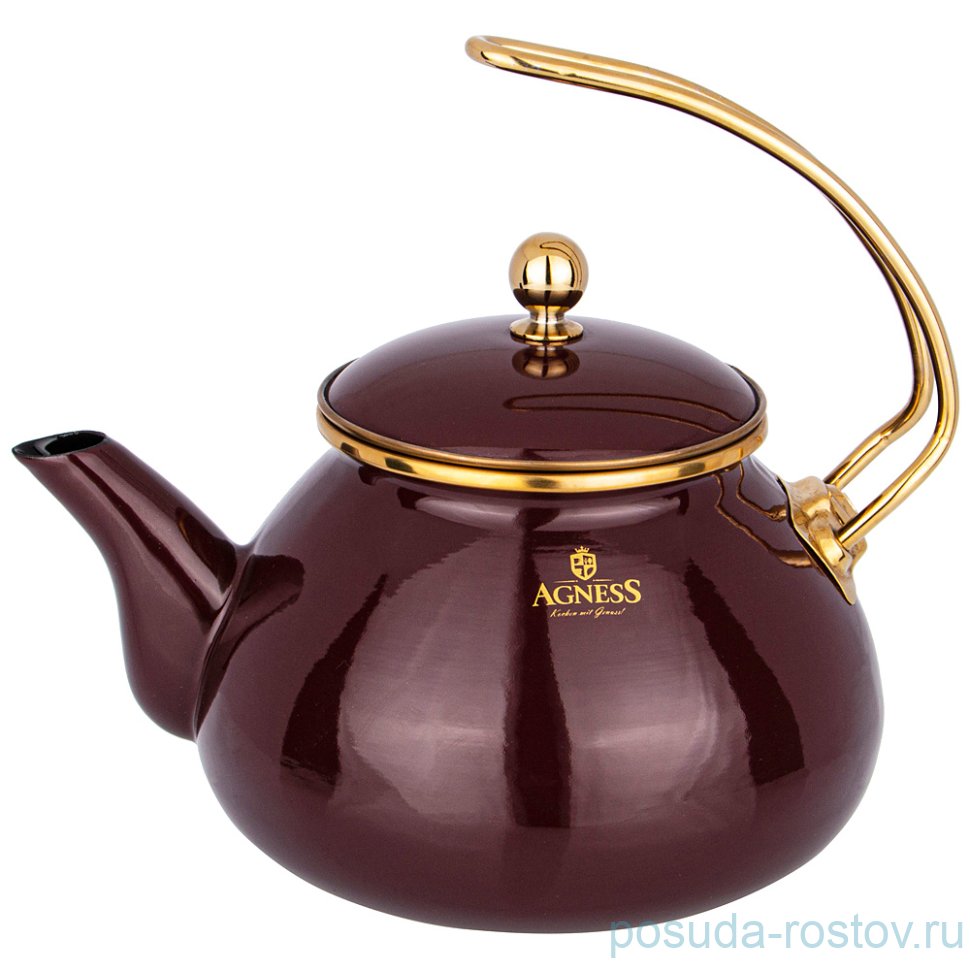 Чайник 2,2 л эмалированный коричневый "agness /тюдор" / 229582 Чайник 2,2 л эмалированный коричневый "agness /тюдор" / 229582