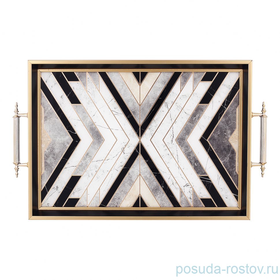 Поднос 31 х 43 см прямоугольный с ручками "Dementia Koleksiyon" / 341560