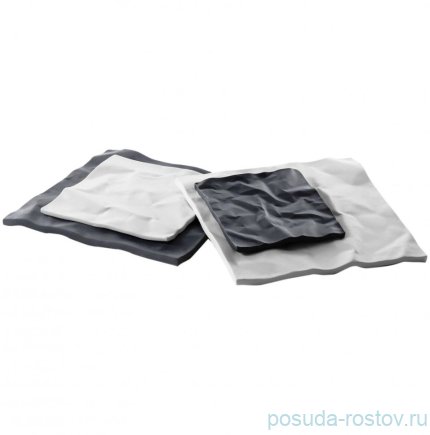 Блюдо 18 х 18 см серое &quot;BENT&quot; / 163387