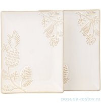 Набор блюд 20,2 х 16 х 2 см 2 шт прямоугольные &quot;Pine cones&quot; / 379633