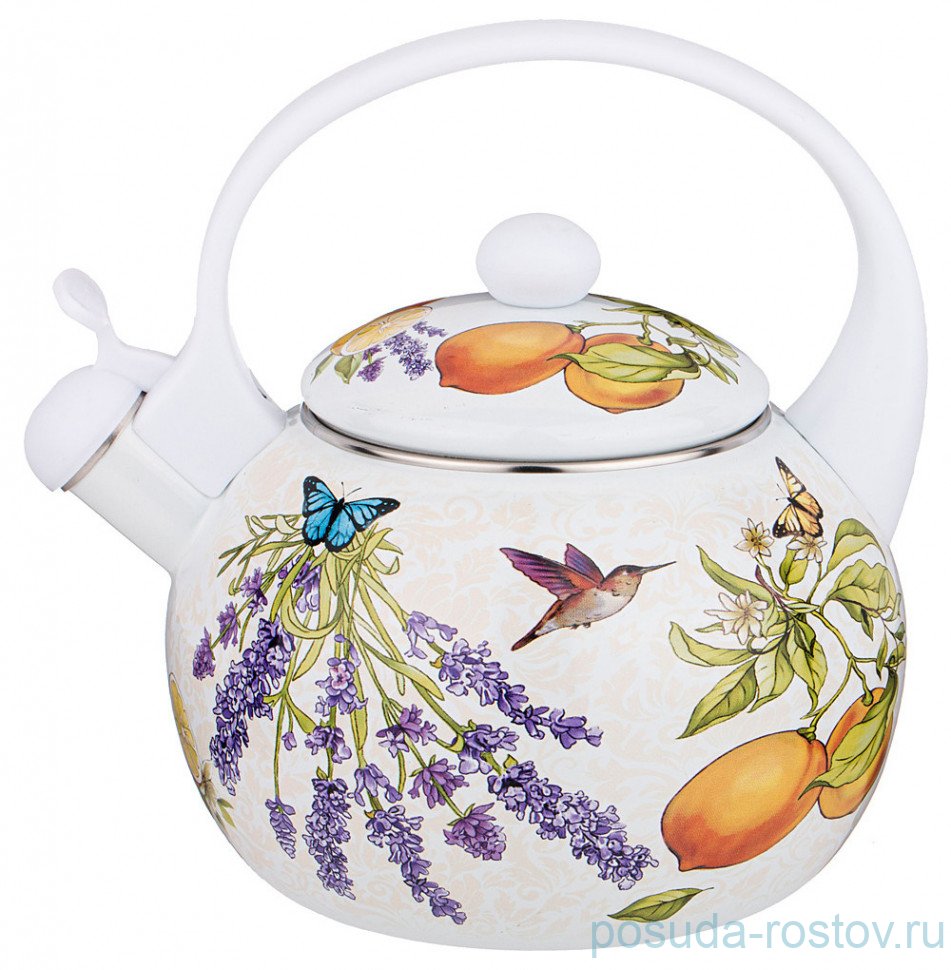Чайник 2,2 л эмалированный со свистком "Provence" / 270659