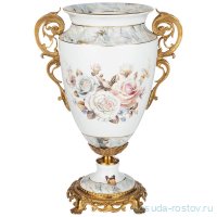 Ваза для цветов 30 х 20 х 49 см н/н с ручками белая / 273797