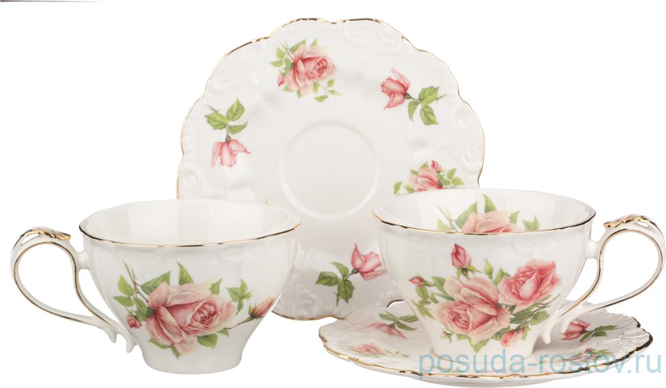 Набор чайных пар 300 мл 2 шт "Жаклин" / 186469