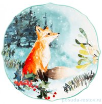 Тарелка 20,5 см 1 шт &quot;Лесная сказка /Лиса /В зимнем лесу&quot; / 229502