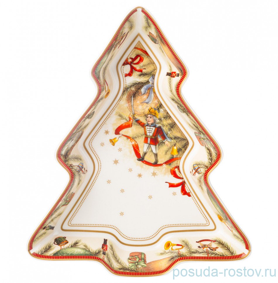 Блюдо 25 х 2 х 4 см Ёлка "Щелкунчик" / 329444