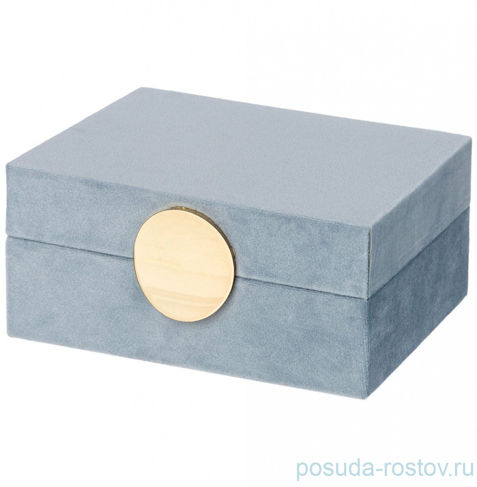 Шкатулка 18 х 12 х 8 см серая "Велюр" / 292843 Шкатулка 18 х 12 х 8 см серая "Велюр" / 292843