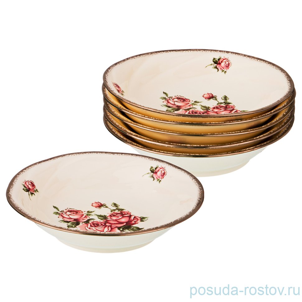 Набор салатников 19 см 6 шт "корейская роза" / 194481 Набор салатников 19 см 6 шт "корейская роза" / 194481