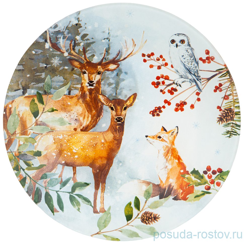 Тарелка 20 см "зимняя сказка /звери" / 268461