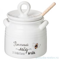 Банка для мёда 11 х 10,5 х 12,5 см &quot;Полезный мёд от правильных пчёл&quot; / 272186