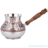 Турка 800 мл латунь цветная эмаль бордо &quot;Graving Color&quot; / 278888