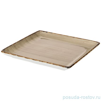 Тарелка 20 см квадратная &quot;Nature /Серый&quot; (4шт.) / 210416