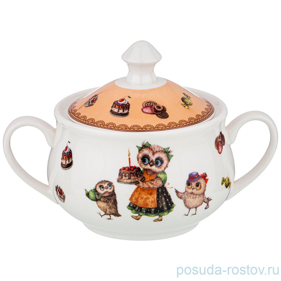 Сахарница 500 мл "Совушки" / 225639