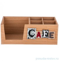 Подставка для столовых приборов 30 х 15 х 11 см с салфетницей &quot;Coffee &amp; Tia time&quot; / 254860