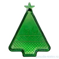 Блюдо 25 х 9,5 2,5 см Ёлка &quot;Celebration green&quot;  / 354436