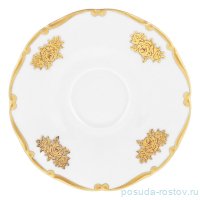 Набор блюдец 12 см 6 шт &quot;Аляска /Золотые розочки&quot; / 353448