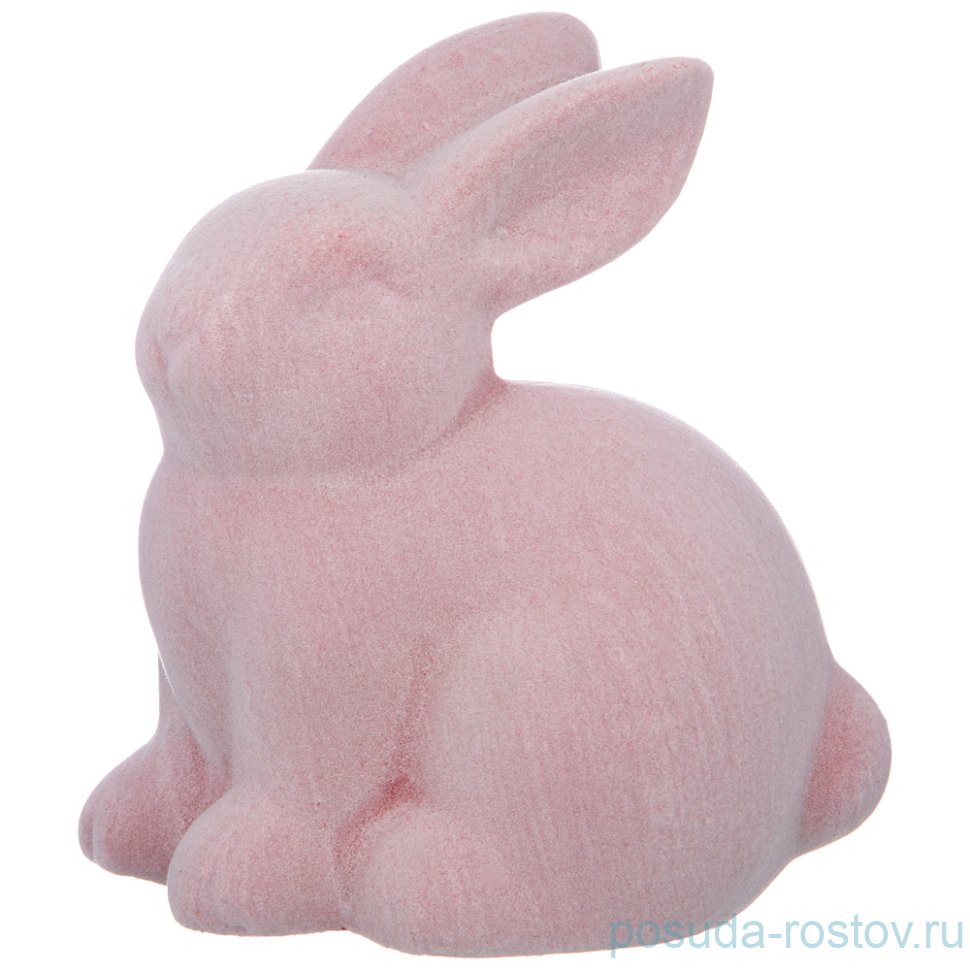 Фигурка 11,5 х 8 х 12 см "Кролик" велюр розовый / 225473