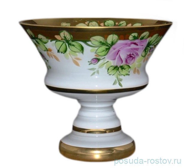 Фруктовница 26 см н/н белая "Роза" / 012675