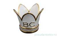 Конфетница &quot;Корона /Стразы /Белая /Bruno Costenaro&quot; / 095185