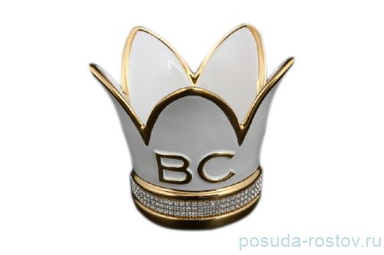 Конфетница &quot;Корона /Стразы /Белая /Bruno Costenaro&quot; / 095185