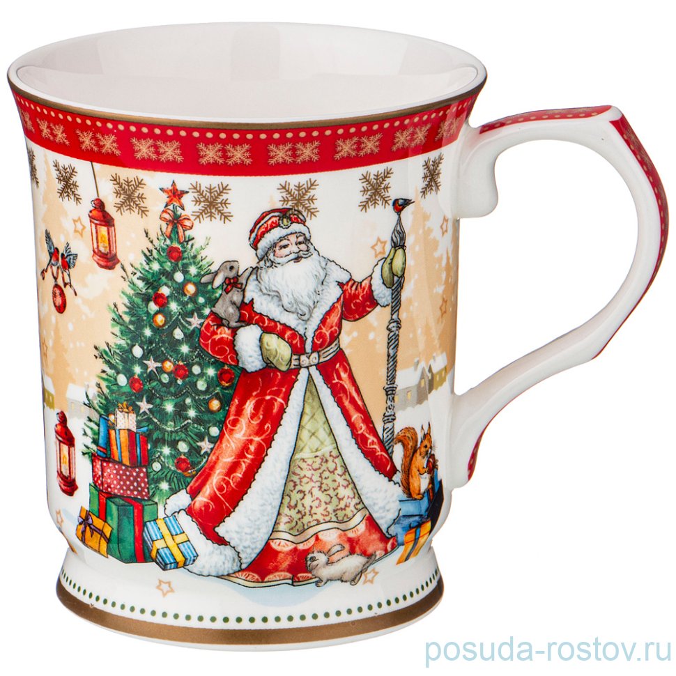 Кружка 400 мл "дед мороз и снегурочка" / 228635