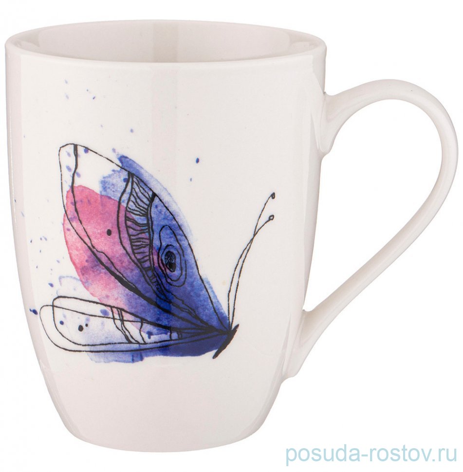 Кружка 360 мл "бабочки" / 329239