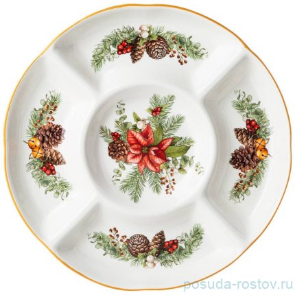 Менажница 30 х 30 х 3 см 5-секционная &quot;Celebration&quot; / 263909