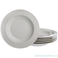 Набор тарелок 23 см глубокие 6 шт &quot;Сетка /Без декора&quot; / 227684