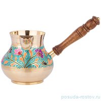 Турка 800 мл латунь цветная эмаль бирюзовая &quot;Graving Color&quot; / 278876